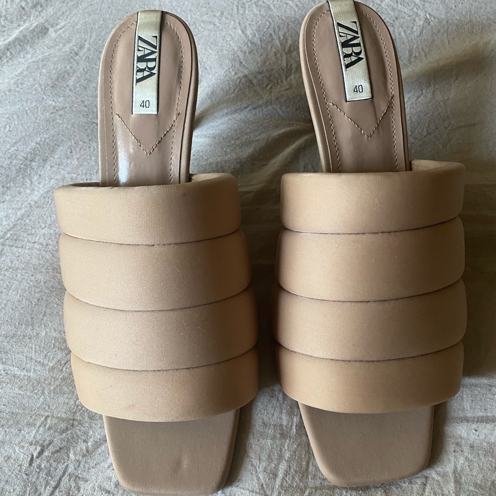 Zara Puffer heels